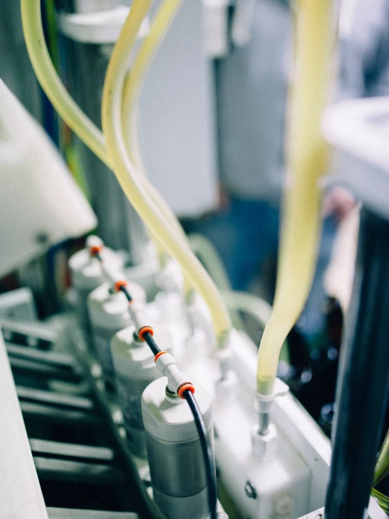 High-speed bottling and filling line inside an F&B plant.